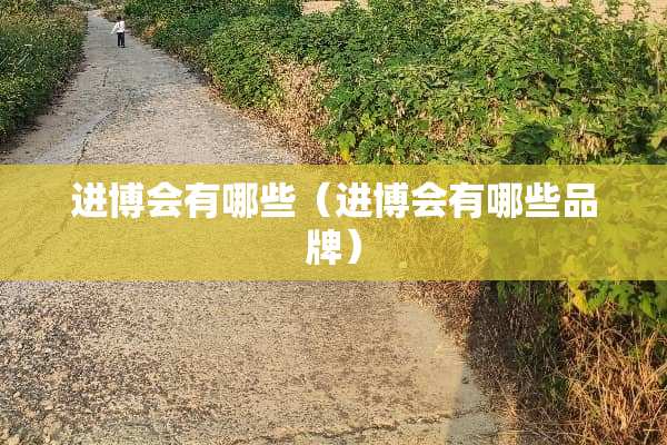 进博会有哪些（进博会有哪些品牌）
