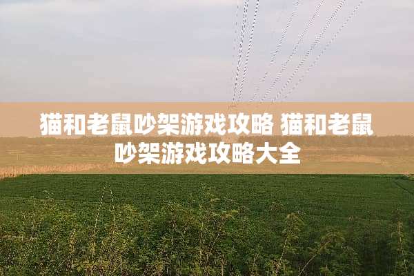 猫和老鼠吵架游戏攻略 猫和老鼠吵架游戏攻略大全