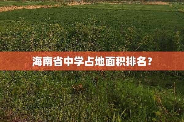 海南省中学占地面积排名？