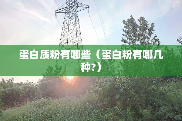 蛋白质粉有哪些（蛋**有哪几种?）