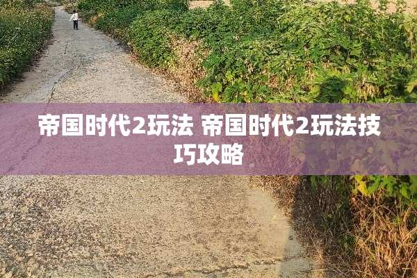 帝国时代2玩法 帝国时代2玩法技巧攻略