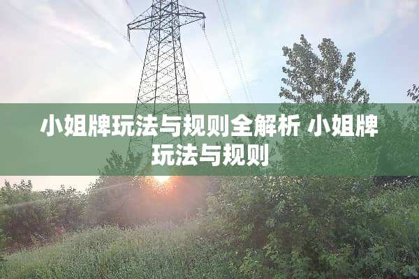 小姐牌玩法与规则全解析 小姐牌玩法与规则 小姐牌玩法与规则全解析 小姐牌玩法与规则