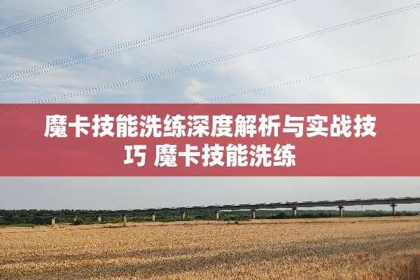 魔卡技能洗练深度解析与实战技巧 魔卡技能洗练