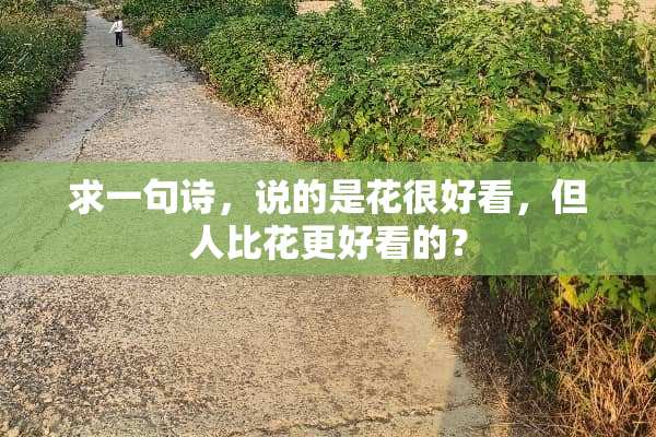 求一句诗，说的是花很好看，但人比花更好看的？