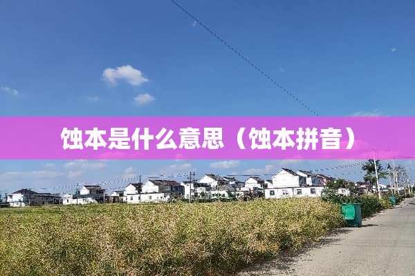 蚀本是什么意思（蚀本拼音）