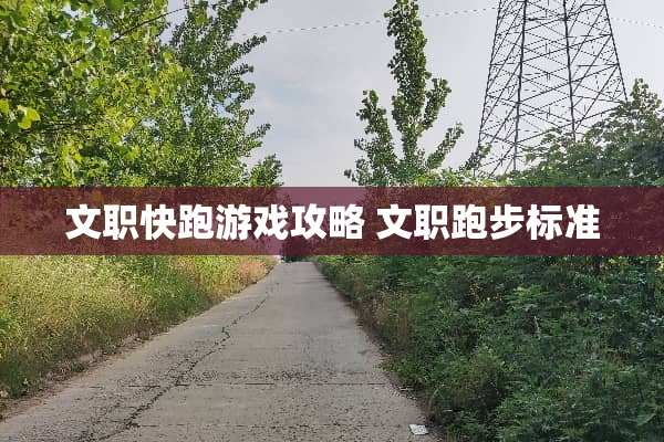 文职快跑游戏攻略 文职跑步标准
