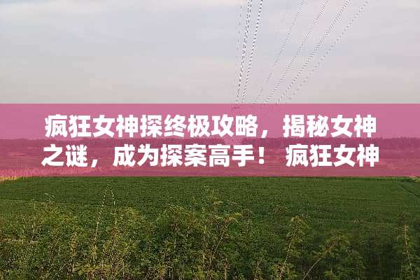 疯狂女神探终极攻略，揭秘女神之谜，成为探案高手！ 疯狂女神探攻略