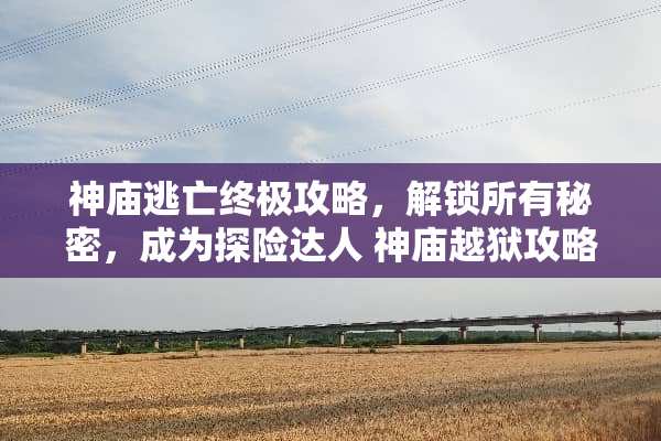 神庙逃亡终极攻略，解锁所有秘密，成为探险达人 神庙越狱攻略