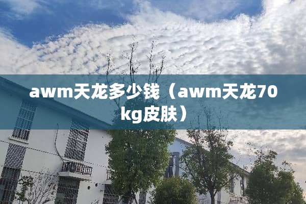awm天龙多少钱（awm天龙70kg皮肤）