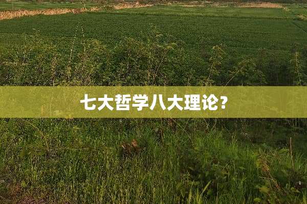 七大哲学八大理论？