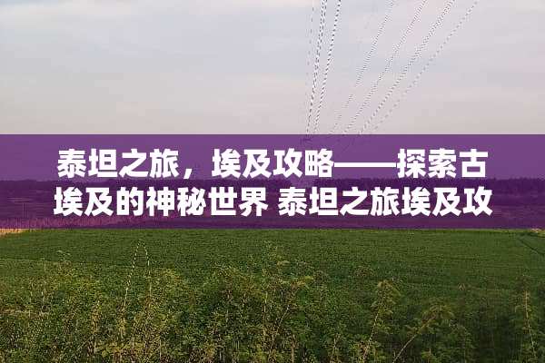 泰坦之旅,埃及攻略——探索古埃及的神秘世界 泰坦之旅埃及攻略