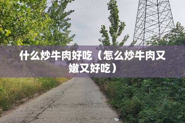 什么炒牛肉好吃（怎么炒牛肉又嫩又好吃）