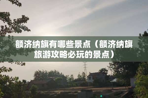 额济纳旗有哪些景点（额济纳旗旅游攻略必玩的景点）