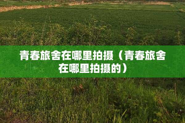 青春旅舍在哪里拍摄（青春旅舍在哪里拍摄的）