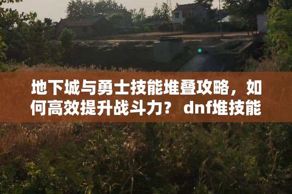 **城与勇士技能堆叠攻略，如何高效提升战斗力？ dnf堆技能