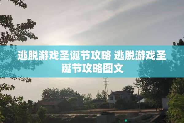 逃脱游戏圣诞节攻略 逃脱游戏圣诞节攻略图文