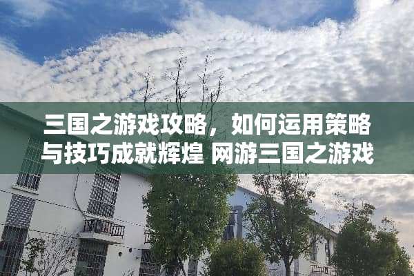 三国之游戏攻略，如何运用策略与技巧成就辉煌 网游三国之游戏攻略