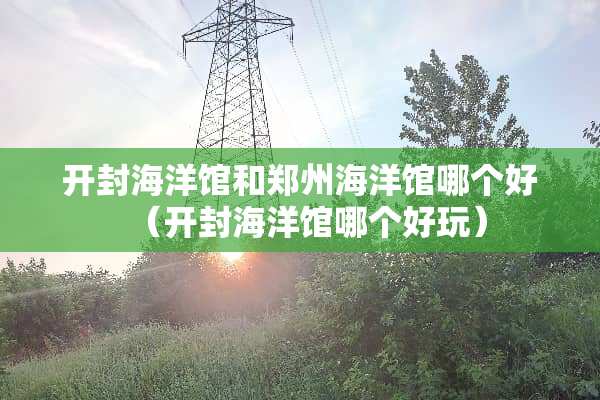 开封海洋馆和郑州海洋馆哪个好（开封海洋馆哪个好玩）