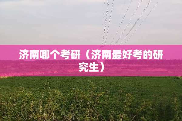 济南哪个考研（济南最好考的研究生）