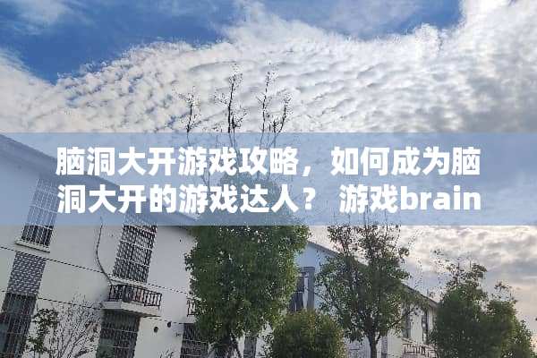 脑洞大开游戏攻略，如何成为脑洞大开的游戏达人？ 游戏brain攻略