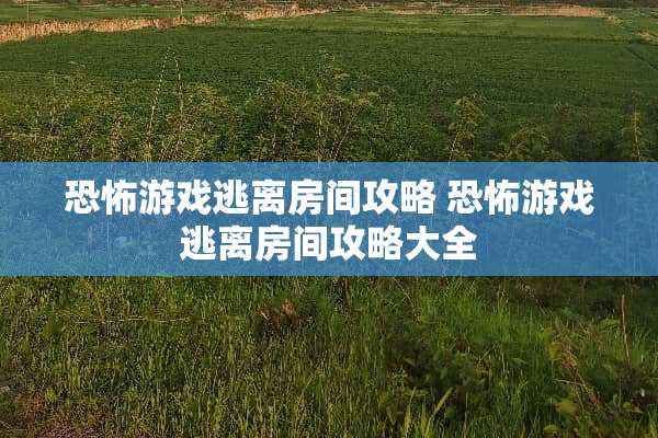恐怖游戏逃离房间攻略 恐怖游戏逃离房间攻略大全