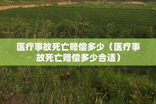 医疗事故死亡赔偿多少（医疗事故死亡赔偿多少合适）