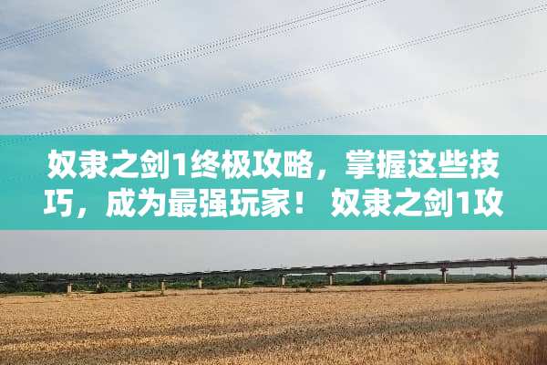 *隶之剑1终极攻略,掌握这些技巧,成为最强玩家!*隶之剑1攻略 *隶之剑1终极攻略,掌握这些技巧,成为最强玩家!*隶之剑1攻略