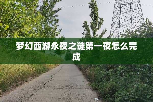 梦幻西游永夜之谜第**怎么完成