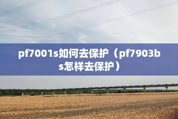 pf7001s如何去保护（pf7903bs怎样去保护）