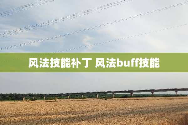 风法技能补丁 风法buff技能 风法技能补丁 风法buff技能