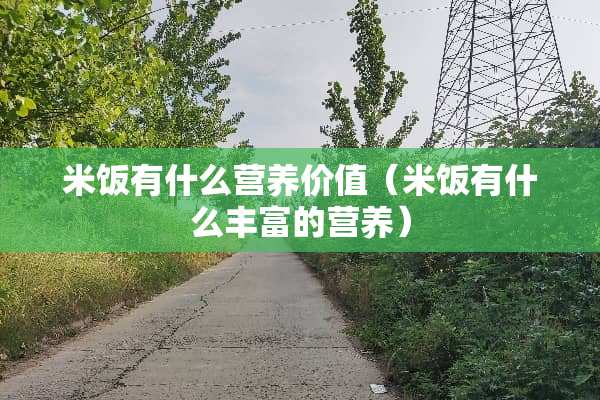 米饭有什么营养价值（米饭有什么丰富的营养）