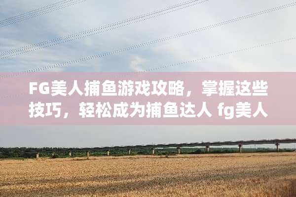 FG美人捕鱼游戏攻略，掌握这些技巧，轻松成为捕鱼达人 fg美人捕鱼游戏攻略