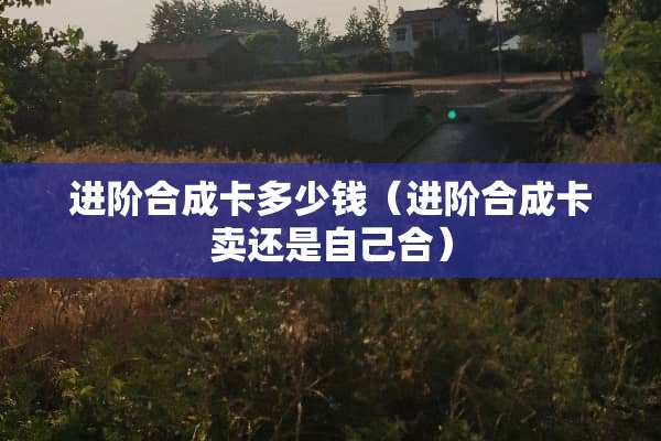 进阶合成卡多少钱（进阶合成卡卖还是自己合）