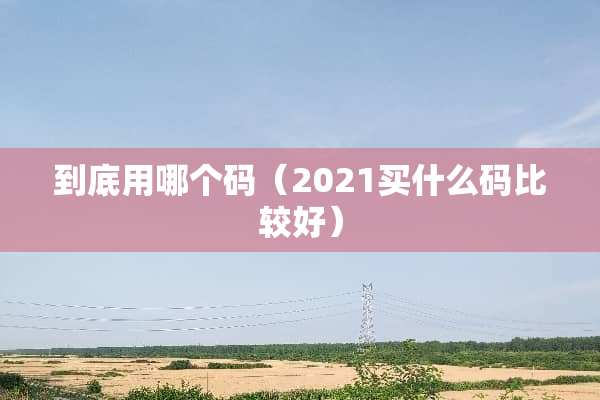 到底用哪个码（2021买什么码比较好）