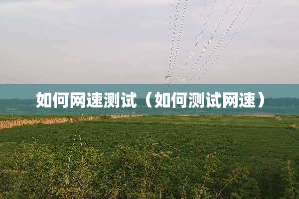 如何网速测试（如何测试网速）