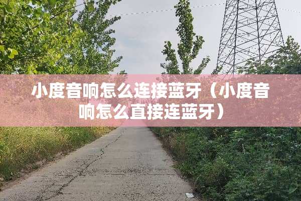 小度音响怎么连接蓝牙（小度音响怎么直接连蓝牙）