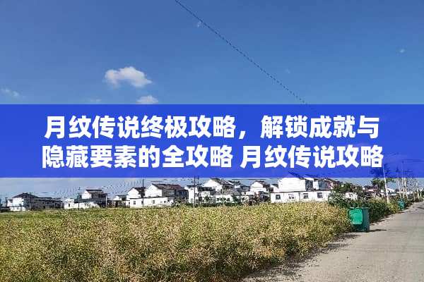 月纹传说终极攻略，解锁成就与隐藏要素的全攻略 月纹传说攻略