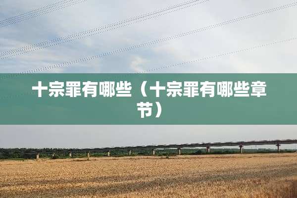 十宗罪有哪些(十宗罪有哪些章节) 十宗罪有哪些(十宗罪有哪些章节)