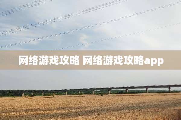 网络游戏攻略 网络游戏攻略app