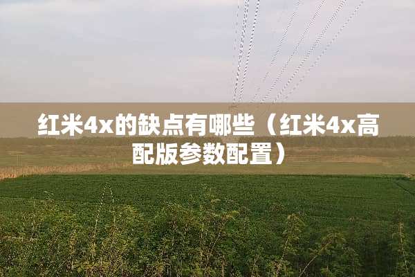 红米4x的缺点有哪些（红米4x高配版参数配置）