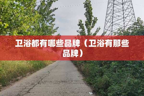 卫浴都有哪些品牌（卫浴有那些品牌）