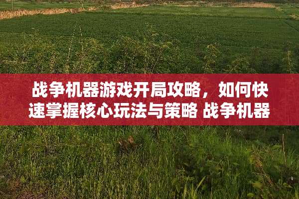 战争机器游戏开局攻略，如何快速掌握核心玩法与策略 战争机器游戏开局攻略