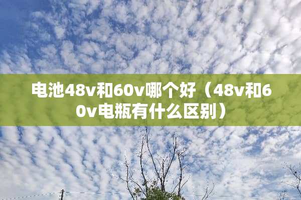 电池48v和60v哪个好（48v和60v电瓶有什么区别）