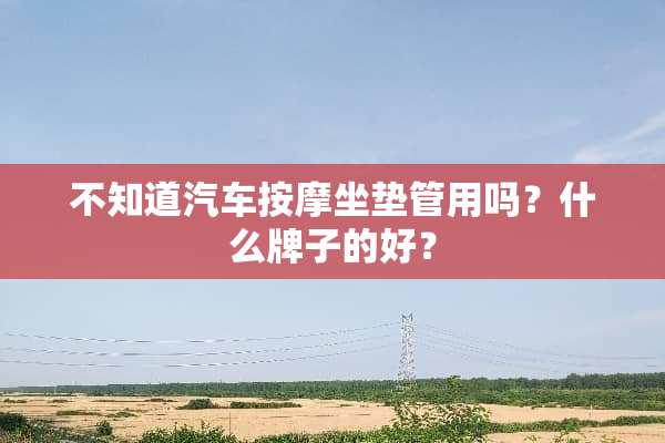 不知道汽车按摩坐垫管用吗？什么牌子的好？