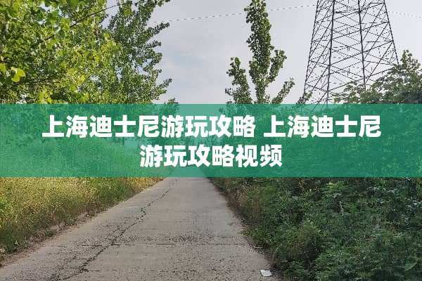 上海迪士尼游玩攻略 上海迪士尼游玩攻略视频