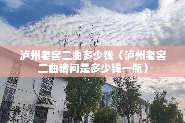 泸州老窖二曲多少钱（泸州老窖二曲请问是多少钱一瓶）