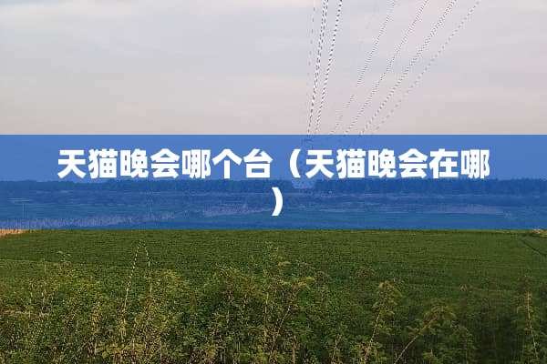 天猫晚会哪个台（天猫晚会在哪）