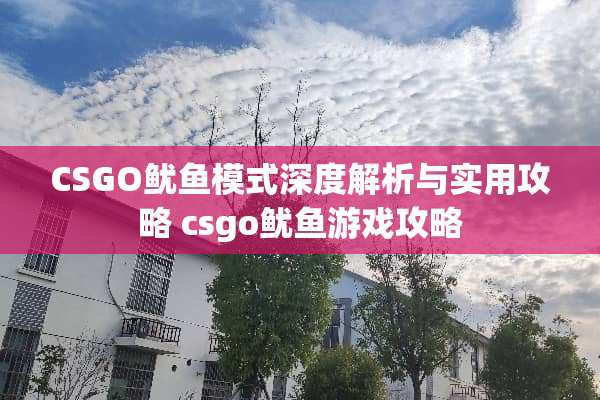 CSGO鱿鱼模式深度解析与实用攻略 csgo鱿鱼游戏攻略