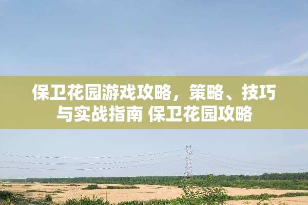 保卫花园游戏攻略，策略、技巧与实战指南 保卫花园攻略
