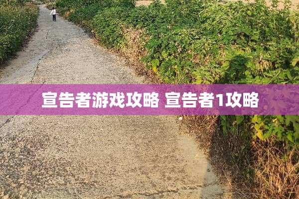 宣告者游戏攻略 宣告者1攻略